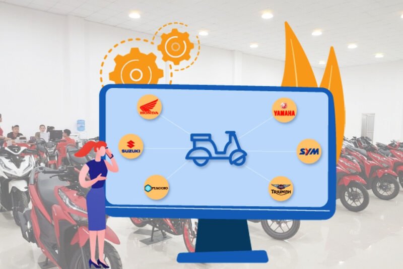 Hình ảnh minh họa quy trình quản lý cửa hàng xe máy được số hóa