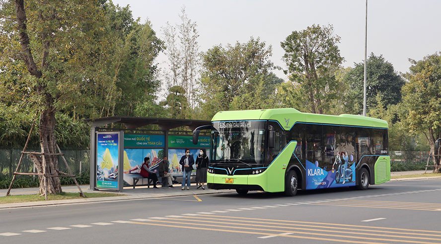 Hình ảnh minh họa sơ đồ mạng lưới các tuyến xe bus điện VinBus kết nối Vinhomes Smart City với các khu vực khác của Hà Nội