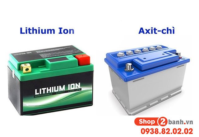 Hình ảnh minh họa sự khác biệt về mật độ năng lượng giữa pin lithium và ắc quy truyền thống