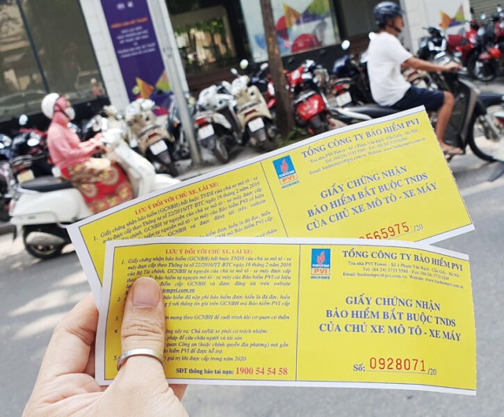 Hình ảnh minh họa về giấy chứng nhận bảo hiểm xe máy