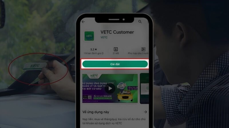 Hình ảnh minh họa việc xe đi qua trạm thu phí ETC sử dụng tài khoản VETC