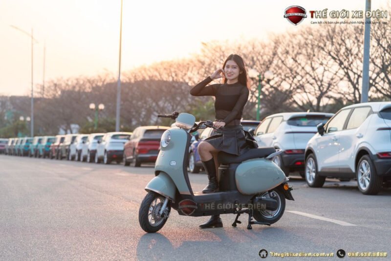 Hình ảnh minh họa xe đạp điện thiết kế nữ tính và an toàn