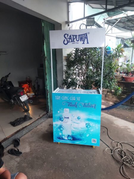 Hình ảnh minh họa xe đẩy bán hàng di động được thiết kế hiện đại