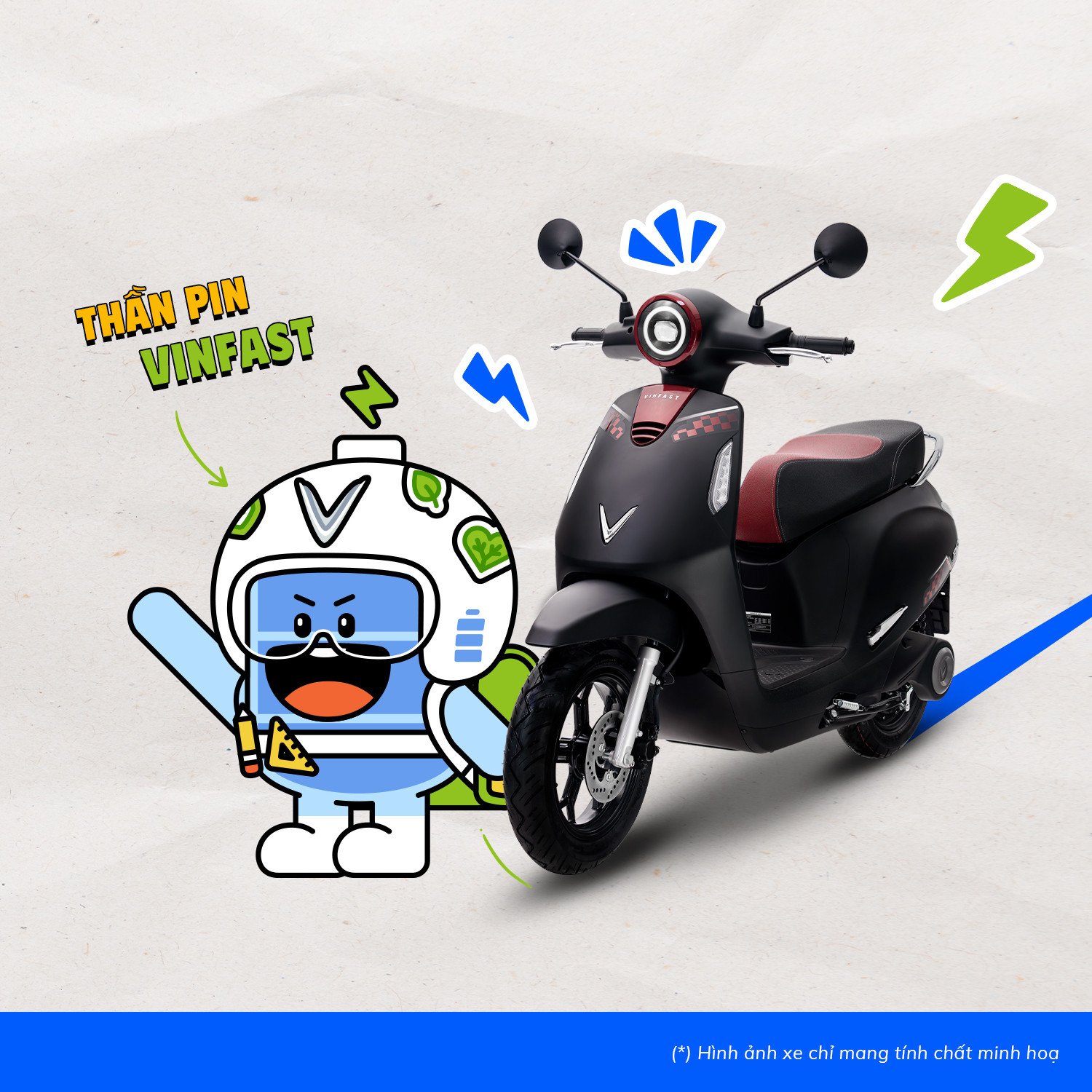 Hình ảnh mô tả bộ sạc xe máy điện VinFast chính hãng.