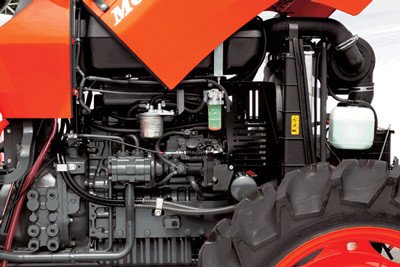 Hình ảnh mô tả hộp số đồng tốc trên máy kéo Kubota M6040SU