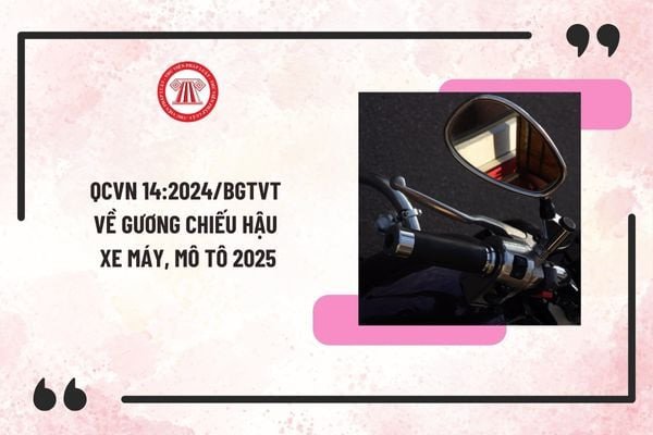 Hình ảnh mô tả một chiếc xe máy với hai gương chiếu hậu được lắp đặt đúng tiêu chuẩn