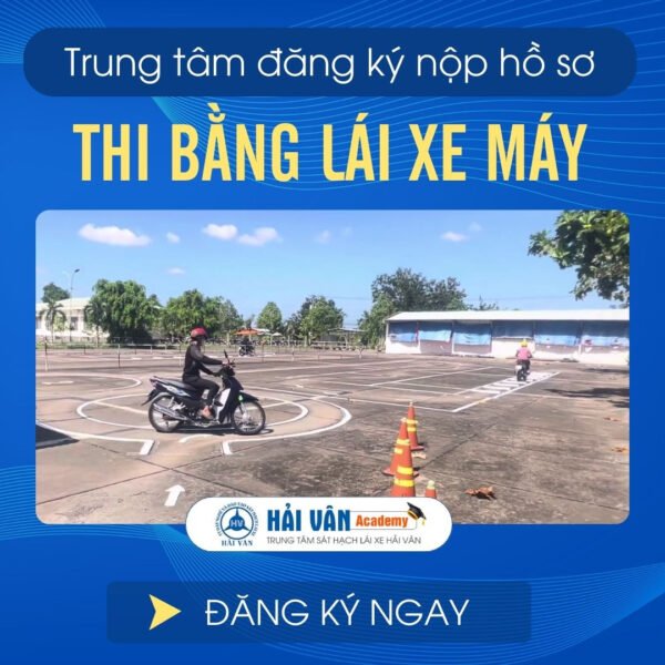 Hình ảnh mô tả quy trình đăng ký thi bằng lái xe máy tại Gia Lâm