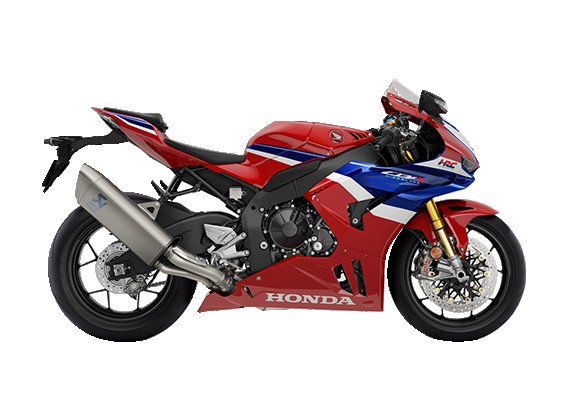 Hình ảnh một chiếc Honda CBR1000RR-R Fireblade SP 2024 màu đỏ đen đang di chuyển trên đường đua