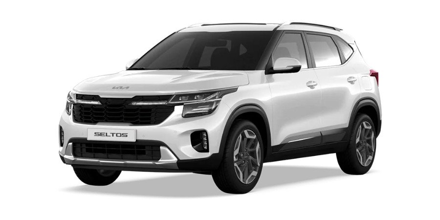 Hình ảnh một chiếc Kia Seltos màu trắng thể hiện sự tinh tế
