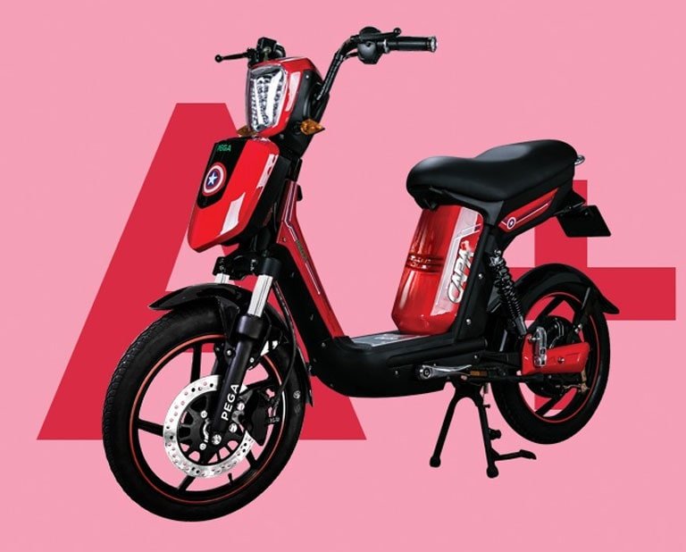 Hình ảnh một chiếc xe đạp điện Pega màu sắc tươi sáng, phù hợp với giới trẻ