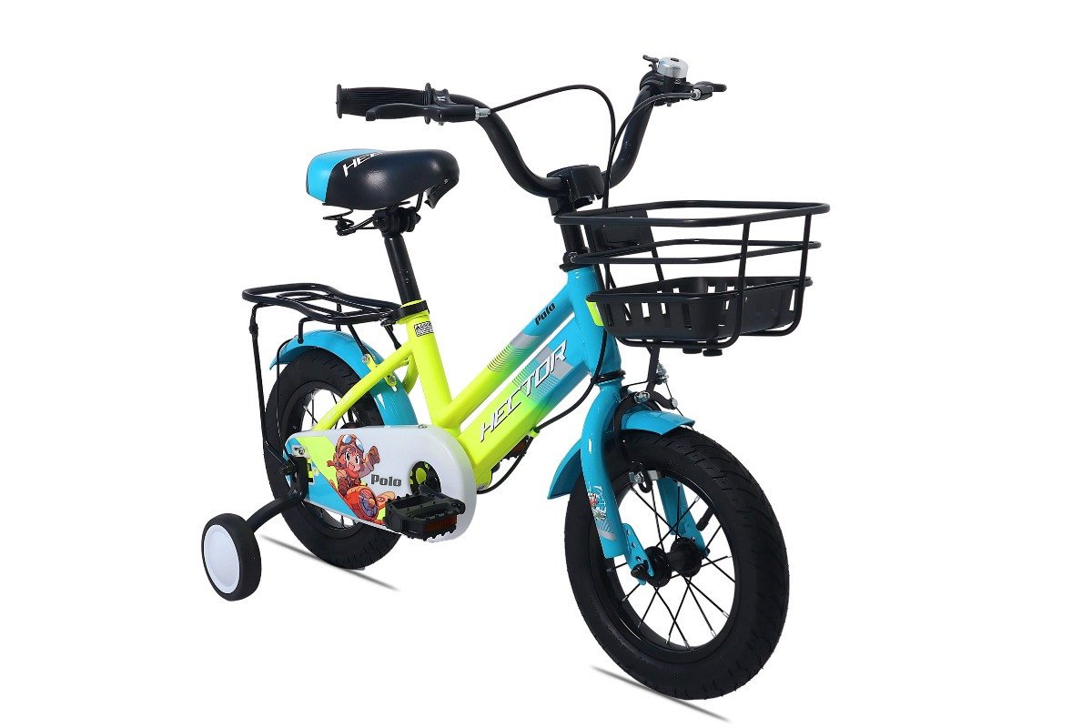 Hình ảnh một chiếc xe đạp trẻ em nam với thiết kế thể thao, màu sắc mạnh mẽ