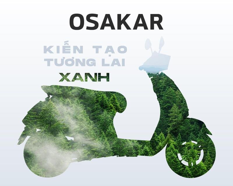 Hình ảnh một chiếc xe máy điện Osaka đang sạc, thể hiện tính thân thiện với môi trường và công nghệ sạc tiên tiến