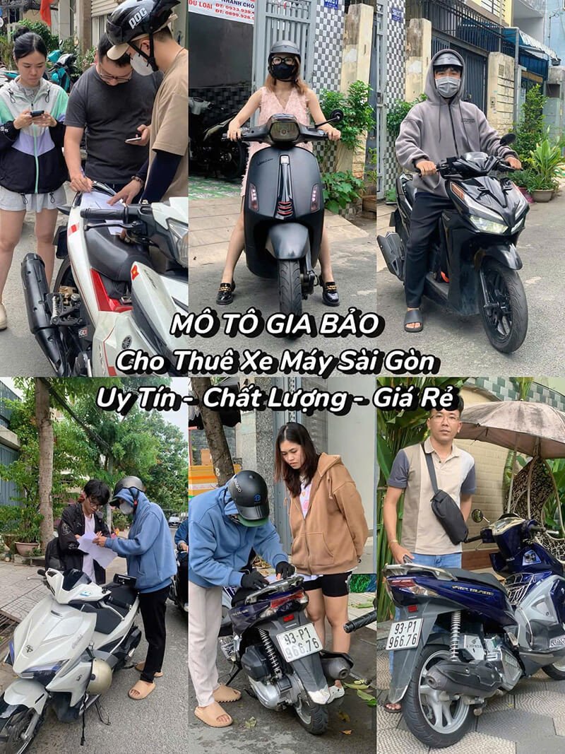 Hình ảnh một chiếc xe máy được chuẩn bị sẵn sàng để giao cho khách hàng