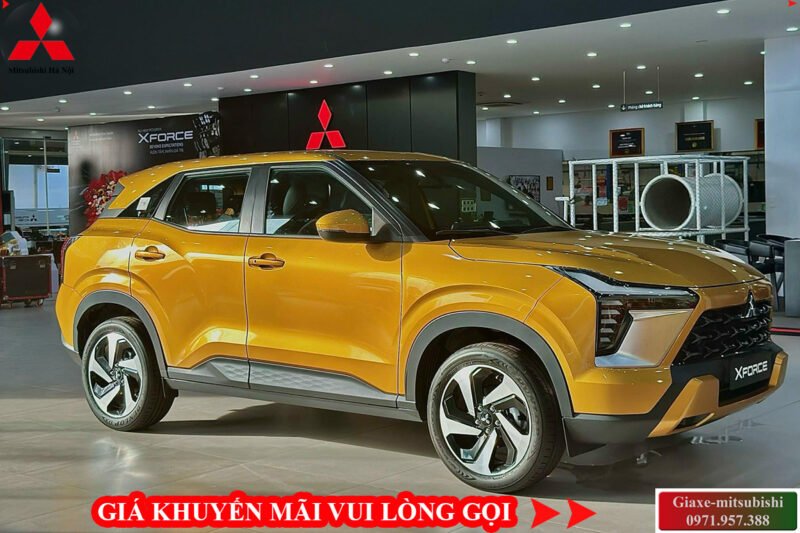 Hình ảnh ngoại thất Mitsubishi Xforce màu vàng kim loại