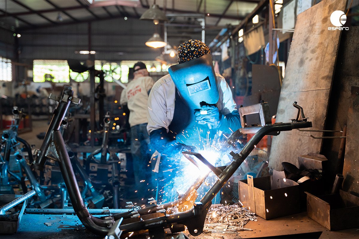 Hình ảnh nhà máy sản xuất xe Detech Motor với quy mô lớn