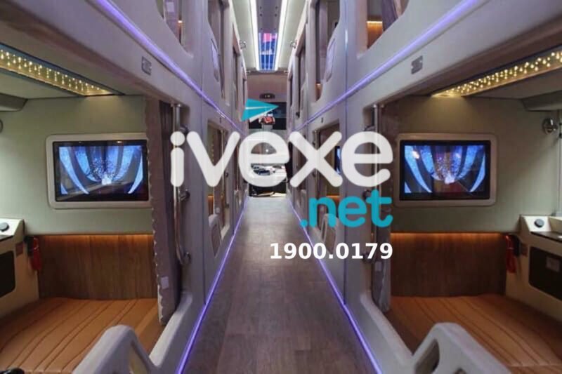 Hình ảnh nội thất sang trọng của xe giường nằm