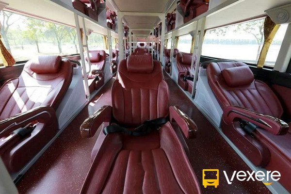 Hình ảnh nội thất xe giường nằm cao cấp của nhà xe Huệ Nghĩa An Giang