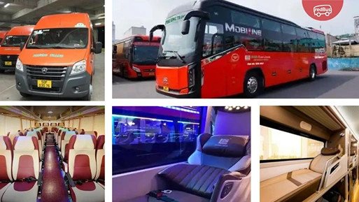 Hình ảnh nội thất xe khách giường nằm cao cấp với ghế ngồi rộng rãi và tiện nghi giải trí