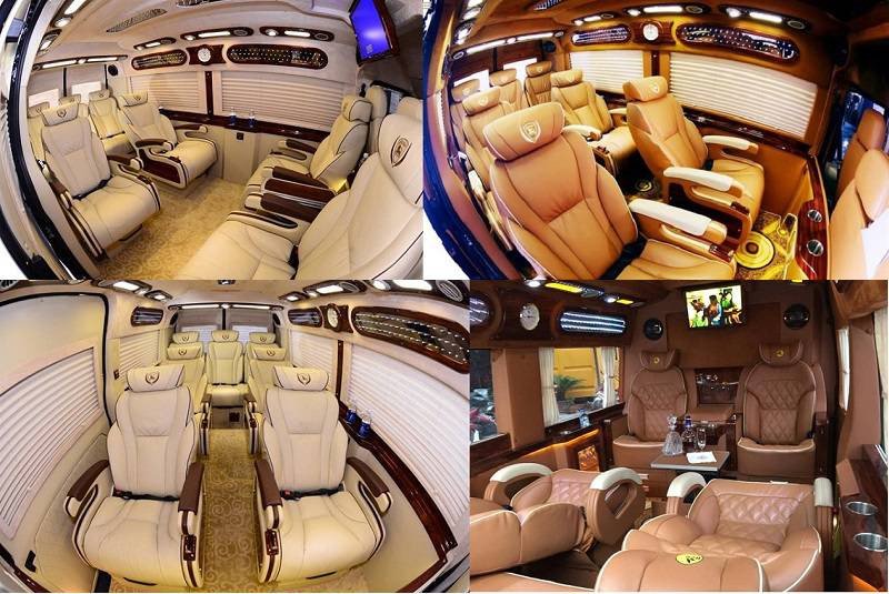 Hình ảnh nội thất xe khách với ghế ngồi êm ái và tiện nghi