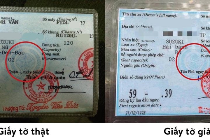 Hướng Dẫn Chi Tiết Về Việc Làm Cà Vẹt Xe Giả Hình ảnh phóng to chi tiết hoa văn in chìm trên giấy tờ