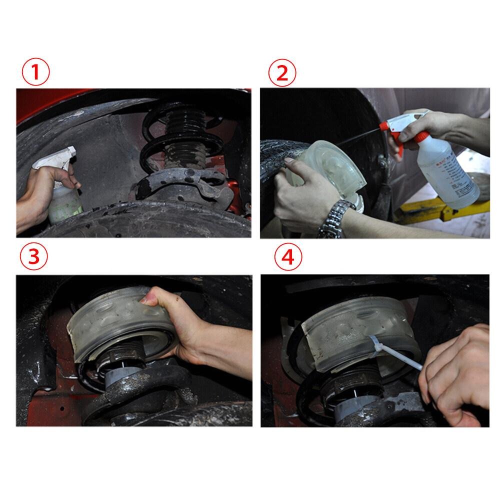 Hình ảnh so sánh độ nghiêng của xe khi vào cua có và không có phụ kiện giảm chấn