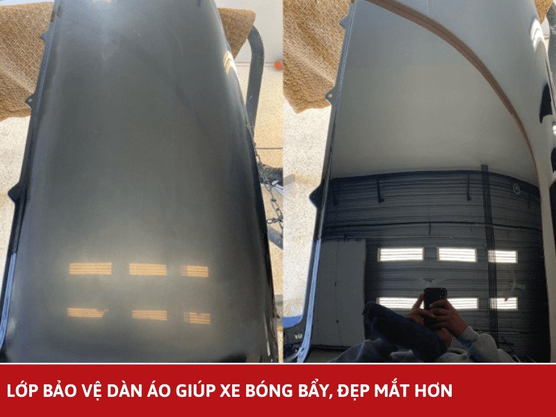 Hình ảnh so sánh xe máy trước và sau khi đánh bóng chuyên nghiệp