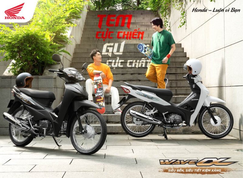 Hình ảnh thực tế của một chiếc Honda Wave Alpha màu đỏ