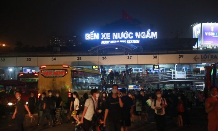 Hình ảnh tổng quan một bến xe lớn khác tại Hà Nội