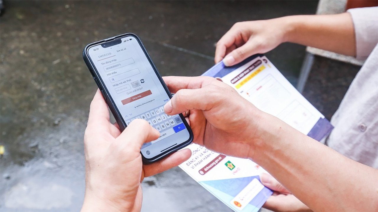 Hình ảnh về giấy chứng nhận đăng ký xe máy sau khi hoàn tất thủ tục online