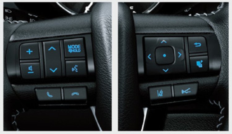 Hình ảnh vô lăng thiết kế mới của Toyota Hilux 2024