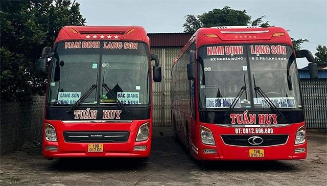 Hình ảnh xe giường nằm của Tuấn Huy sẵn sàng chạy tuyến Nam Định Lạng Sơn