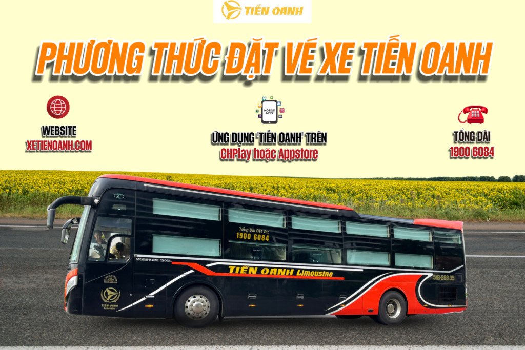 Hình ảnh xe khách Tiến Oanh đậu sẵn sàng đón khách