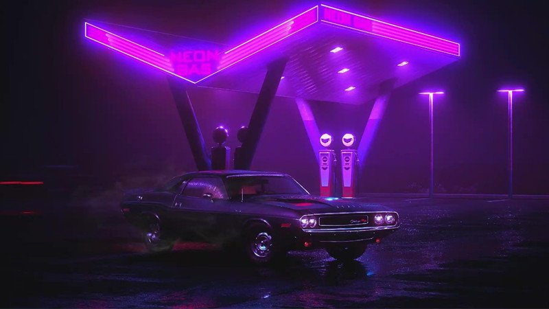 Hình nền ô tô với các chi tiết sắc nét và màu sắc sống động