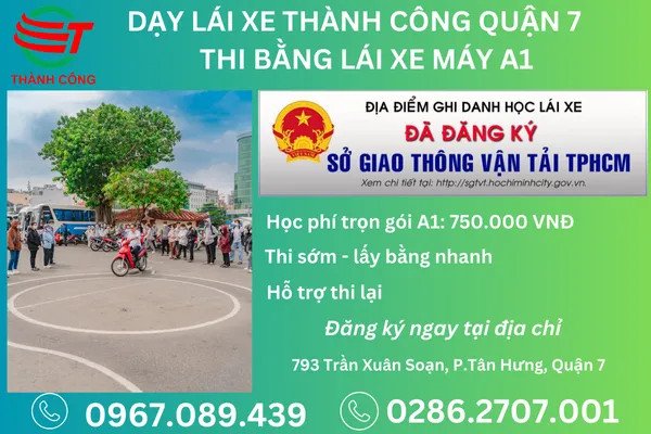 Hồ sơ cần thiết cho kỳ thi bằng lái xe máy A1 tại khu vực Quận 7