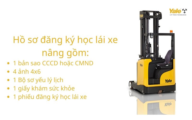 Hồ sơ cần thiết để đăng ký khóa học vận hành xe nâng