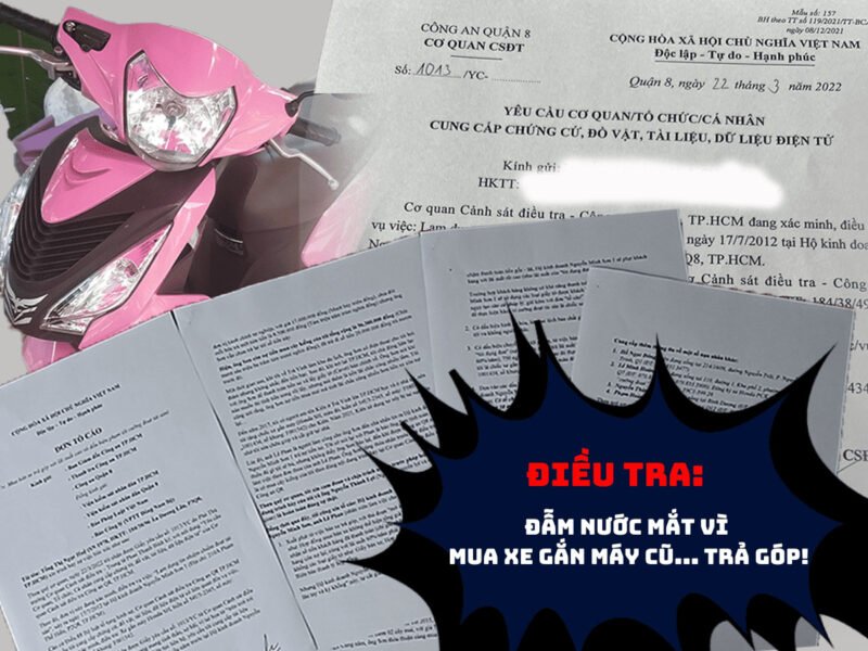 Hợp đồng mua bán xe máy cũ và các giấy tờ liên quan