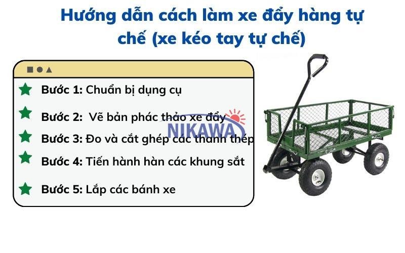 Hướng dẫn các bước cơ bản để tự chế tạo một xe đẩy hàng