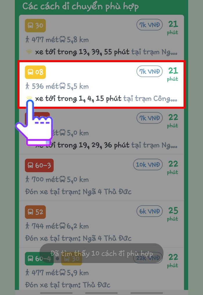 Hướng dẫn chọn tuyến xe phù hợp