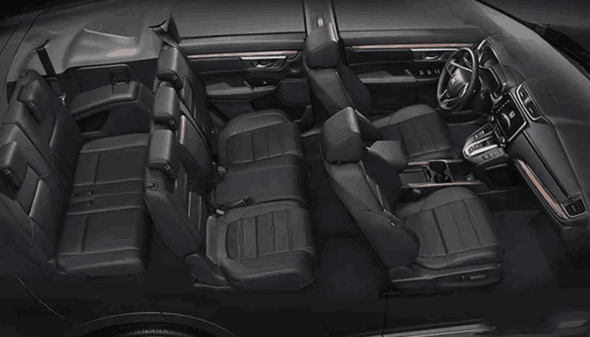 Khoang hành lý rộng rãi của Honda CR-V khi gập hàng ghế thứ ba