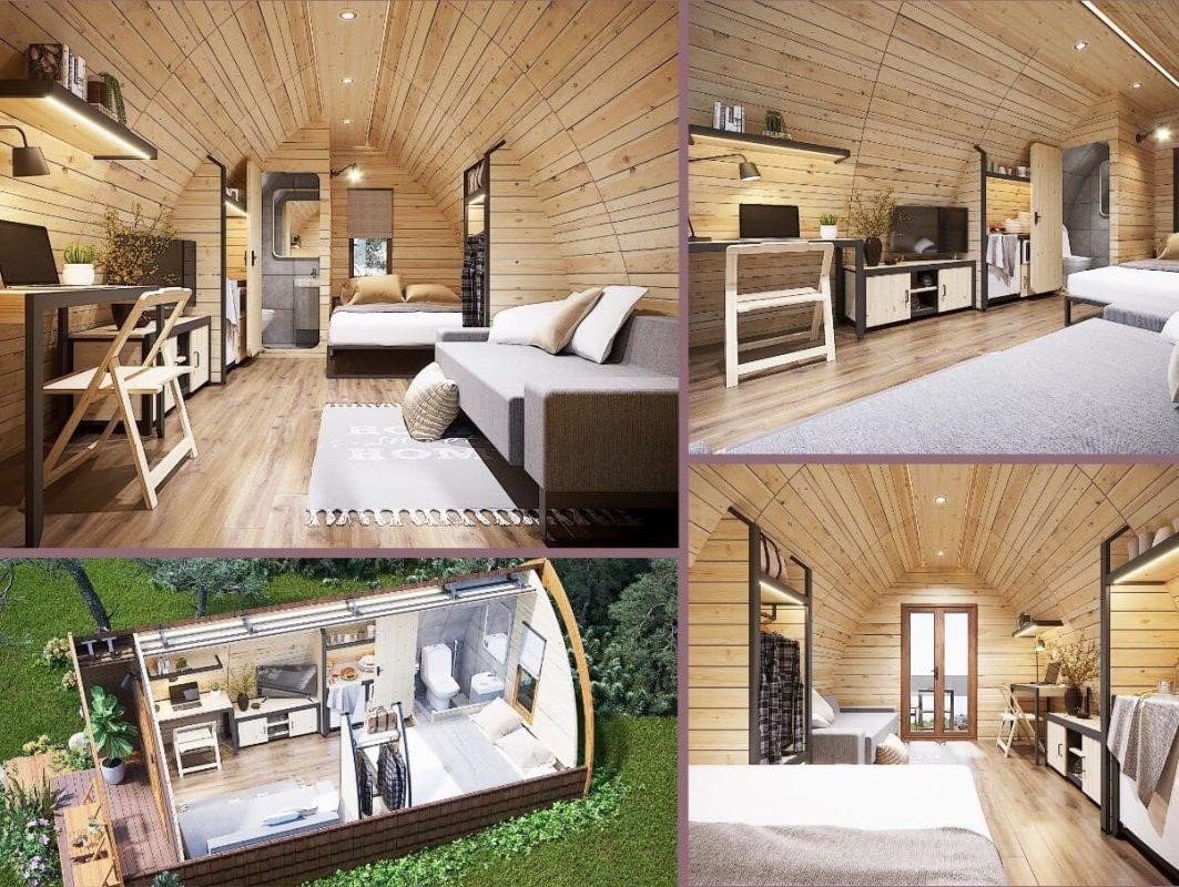 Không gian nội thất được sắp xếp hợp lý trong nhà di động