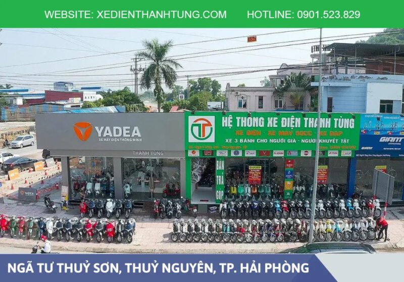 Không gian showroom xe đạp và xe điện lớn tại Hải Phòng