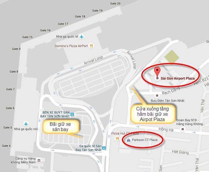 Khu vực gửi xe máy tại nhà giữ xe TCP Park sân bay Tân Sơn Nhất