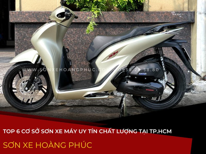Khung cảnh một tiệm sơn xe máy chuyên nghiệp với nhiều bảng màu sơn khác nhau