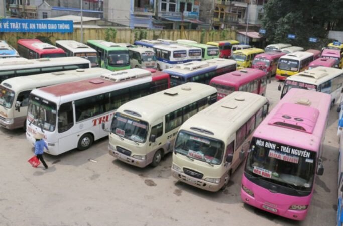 Khuôn viên bến xe trung tâm Thái Nguyên