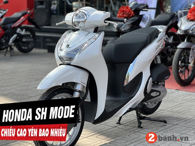 Kích thước tổng thể và chiều cao yên xe SH Mode 2025