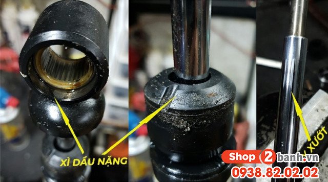 Kiểm tra độ nhún của phuộc xe máy để xác định thời điểm cần thay ty giảm xóc