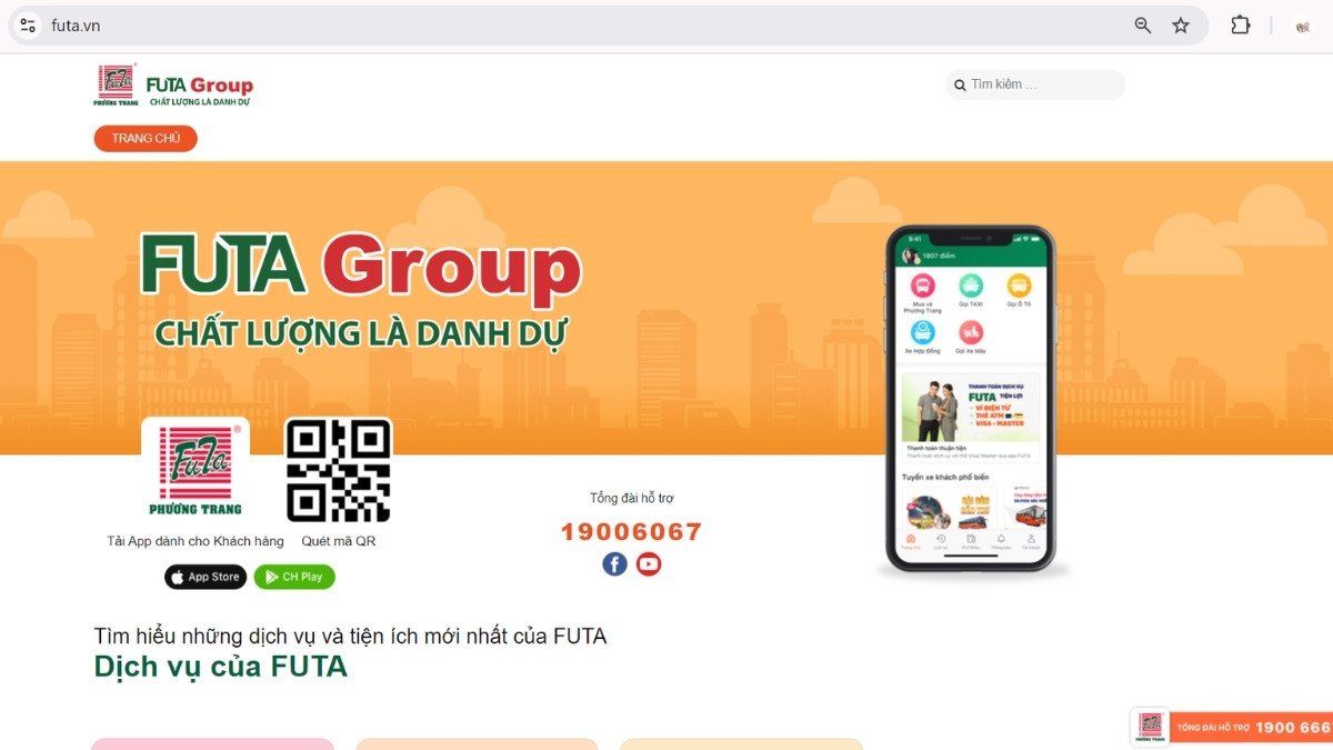 Liên hệ tổng đài Phương Trang qua website