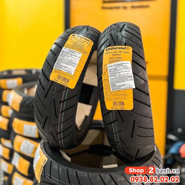 Lốp Continental với các rãnh gai ngang tối ưu khả năng thoát nước