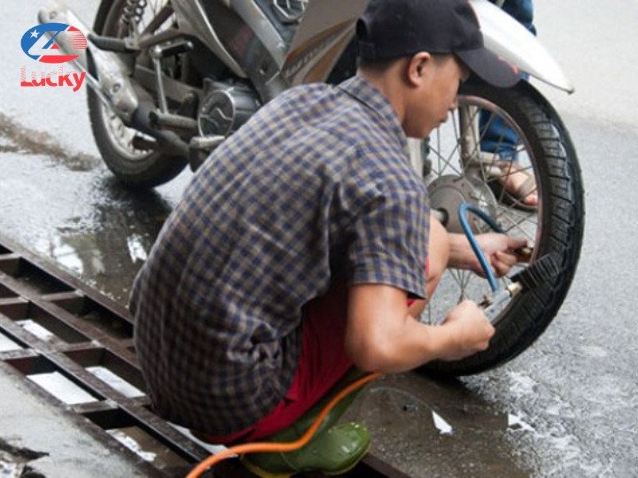 Lốp xe bị non hơi gây rung lắc khi di chuyển