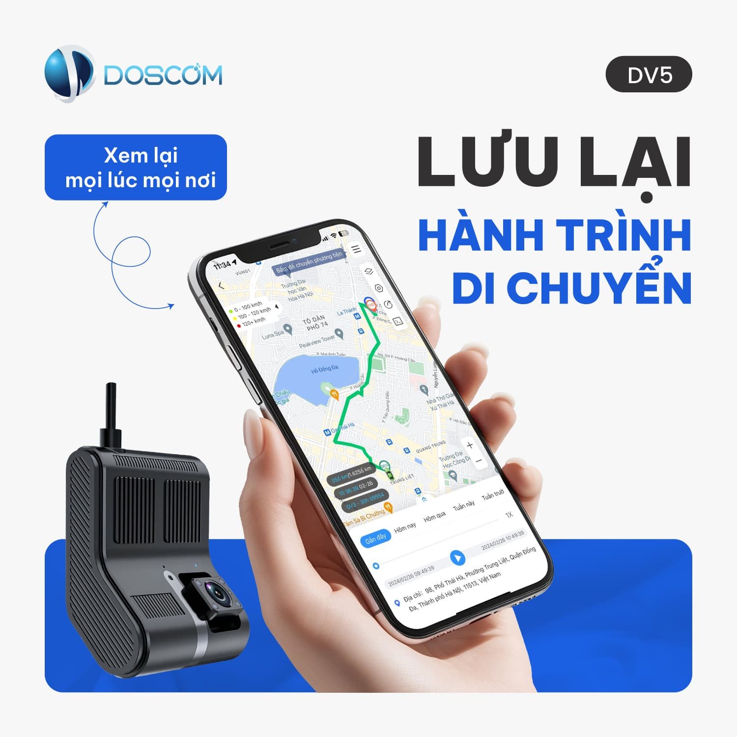 Lưu trữ lịch sử hành trình di chuyển của xe